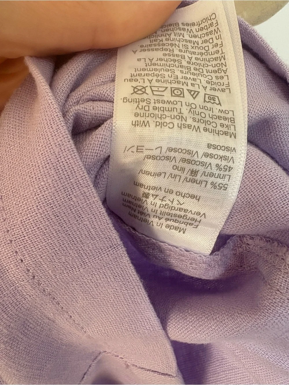 New J Crew Lilac Women’s Elastic-Waist Linen Shorts. Size LARGE